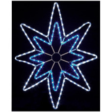 Premier 95cm LED Star Rope Christmas Light - White & Blue