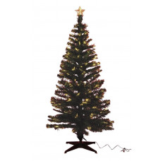 Home 5ft White Lights Fibre Optic Christmas Tree - Green