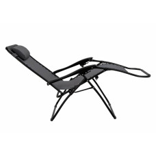 Home Zero Gravity Outdoor Chair Recliner Sun Lounger  - Grey