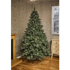 Premier Decorations 7ft Snow Tipped Mountain Pinetree - Green