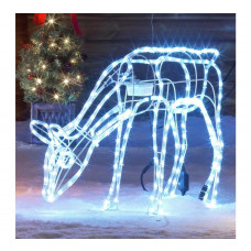 Home Bright White LED Animated Nodding Reindeer