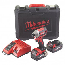 Milwaukee M18CBLID-402C 18v Li-Ion Cordless Impact Driver - 2 Batteries