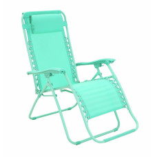 Home Zero Gravity Outdoor Chair Recliner Sun Lounger - Teal