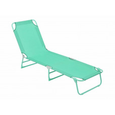 Home Metal Folding Sun Lounger - Teal