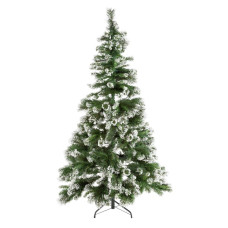 Home 6ft Pre-Lit Snow Tipped Christmas Tree