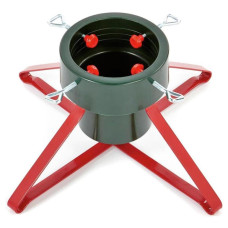 Premier Decorations 46cm Real Christmas Tree Stand - Green & Red