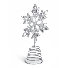 Habitat Metal Snowflake Christmas Tree Topper - Silver