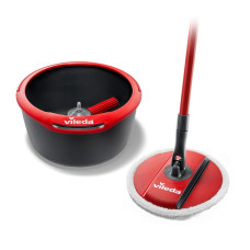Vileda Spin & Clean Mop & Bucket Set - Black & Red
