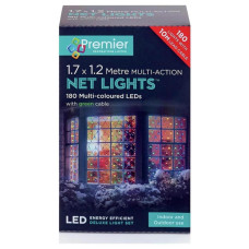 Premier Decorations 1.75 x 1.2m LED Net Light - Multicoloured