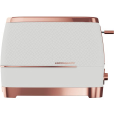 Beko Cosmopolis Retro 2 Slice Toaster - White & Rose Gold