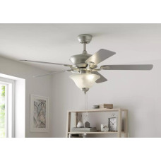 Home Uplighter Ceiling Fan - Satin Nickel 
