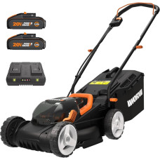 WORX WG779E Cordless 34cm 20v MAX Rotary Lawnmower - 2 Batteries