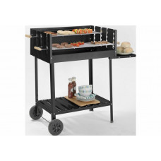 Home Deluxe Rectangle Steel Party Charcoal BBQ - Black