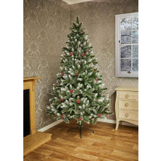 Premier Decorations 6ft New Jersey Spruce Berry & Cone Christmas Tree - Green
