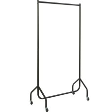 Home Heavy Duty Single Clothes Rail - Black