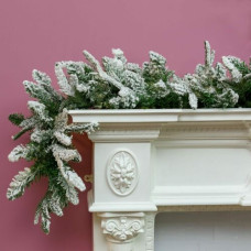 Premier Decorations 1.8m Snow Christmas Garland - Green
