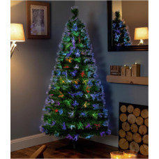 Premier Decorations Fibre Optic LED Burst Tree - Multicoloured - 5ft