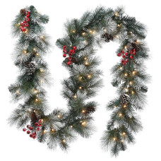 Premier The Tree Company 1.8m LED Snow Tipped Christmas Garland - Green