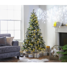 Home 6ft Pre-Lit Snow Tipped Christmas Tree