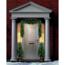 Premier Decorations Pre-Lit Christmas Door Set
