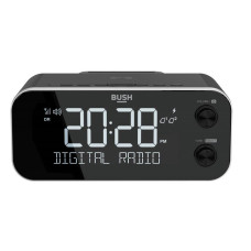 Bush DAB+ Clock Radio With Wireless Charging Dock - Black