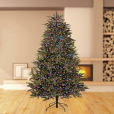 Premier 3000 Rainbow Multicoloured LED Christmas Tree Lights Multi Action Timer 75M