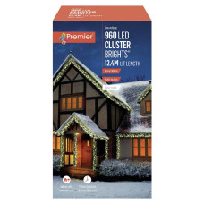 Premier Decorations 960 Warm White LED Christmas Lights