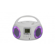 Bush Party Light Up FM Boombox CD Player - White