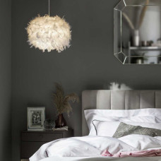 Home Feather Light Shade - White
