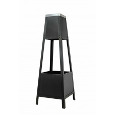 La Hacienda Contemporary Silver Top Chimenea - Black