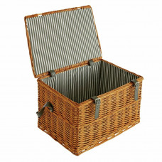 Home Traditional Hamper Lined Basket - Brown