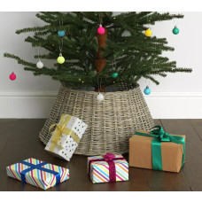 Habitat Wicker 57cm Christmas Tree Skirt - Brown