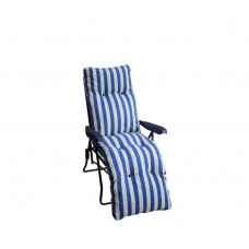 Home Multi-Position Sun Lounger Chair - Blue (No Cushion)
