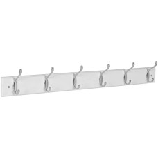 Habitat 6 Piece Double Chrome Coat Hooks - White