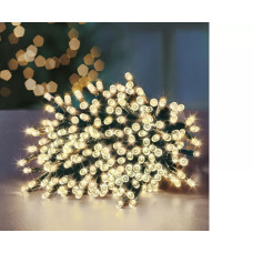 Premier Decorations 1000 White Multi-function Christmas LED Lights 80m