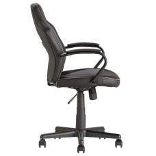 Home Faux Leather Mid Back Gaming Chair Office Work - Black