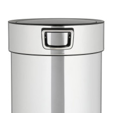 Habitat 30 Litre Round Touch Top Bin - Silver (Slight Dent On Back)