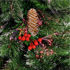 Premier Decorations 4ft Snow Tip Fibre Optic Bottle Brush Christmas Tree - Green