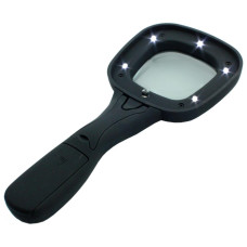 Lightcraft LC1901 LED Handheld x4 Magnifier With Stand - Black