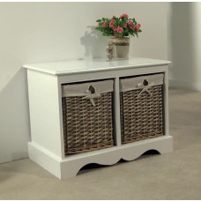 Home Malvern Hallway Shoe Storage Bench - White (Slight Damage To Corner)