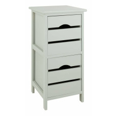 Home 2 Drawer Wooden Storage Unit - Grey
