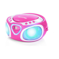 Pretty Pink Boombox CD FM/MW Radio - Pink