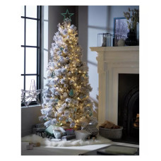 Habitat Pack Of 100 Christmas Mixed Glacier Baubles - Blue & Silver