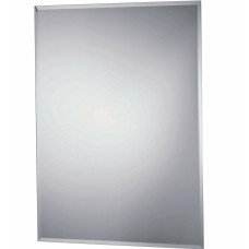 Home Rectangular Bevelled Bathroom Mirror - Silver