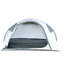 Pro Action 4 Man 1 Room Pop Up Camping Tent - Black & Grey
