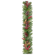 Premier Decorations Berry & Cone Frosted Christmas Garland