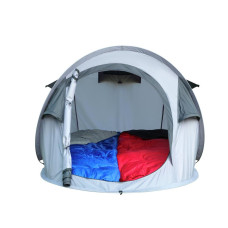 Pro Action 2 Man 1 Room Pop Up Camping Tent - Black & Grey