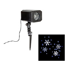 Home Indoor & Outdoor Snowflake Projector - White
