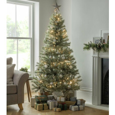 Home 6ft Snowy Mixed Frost Christmas Tree - Green