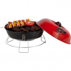 Home Charcoal Portable Round BBQ - Red